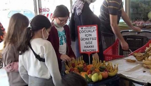 Çocuklar için ücretsiz göz hakkı reyonları, düşüncenin inceliğine bakar mısınız?