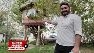 Korona virüsten korunmak için 'ağaç kondu' yaptılar