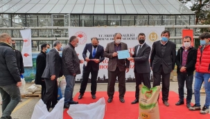ERZURUM'DA BİTKİSEL ÜRETİMİ GELİŞTİRME PROJESİ TOHUM DAĞITIMI TÖRENİ DÜZENLENDİ...