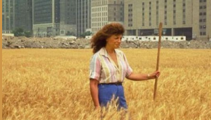 Betonlaşmaya dikkat çekmek isteyen Kadın'ın muhteşem eylemi!...