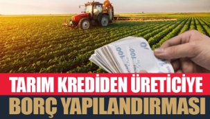 TARIM KREDİDEN ÜRETİCİYE BORÇ YAPILANDIRMASI