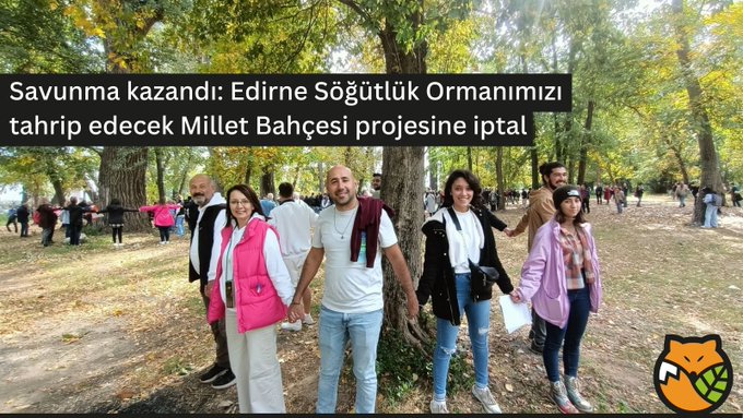Edirne'de Millet Bahçesi projesine iptal kararı