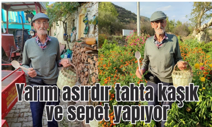 Yarım asırdır tahta kaşık ve sepet yapıyor 