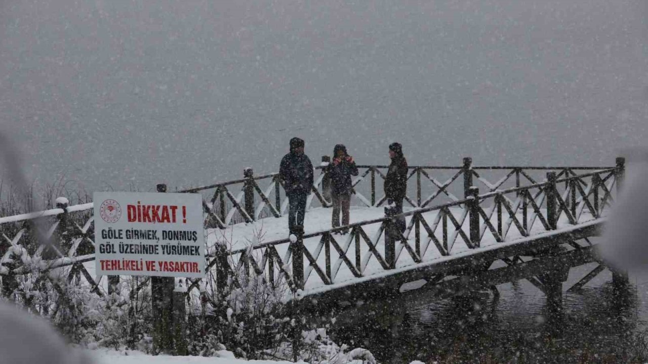 Abant Gölü Milli Parkı’nda kış güzelliği