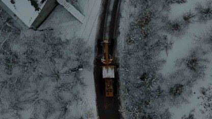 Atakum kırsalında kar mesaisi