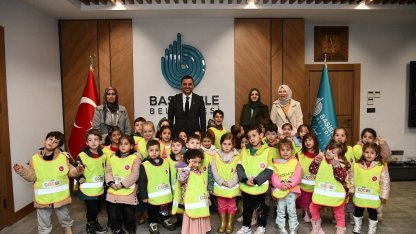 Başiskele’de 4-6 yaş Kur’an kursu öğrencilerinden belediye ziyareti