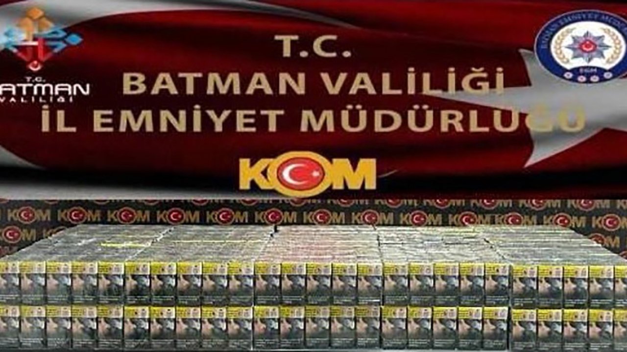 Batman’da uygulama noktasında kaçak sigara ele geçirildi