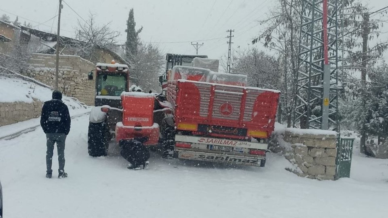 Darende’de kar yağışı etkili oluyor