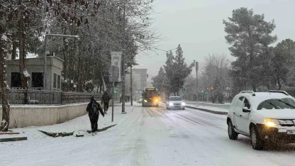 Diyarbakır’da kar yağışı etkili oldu