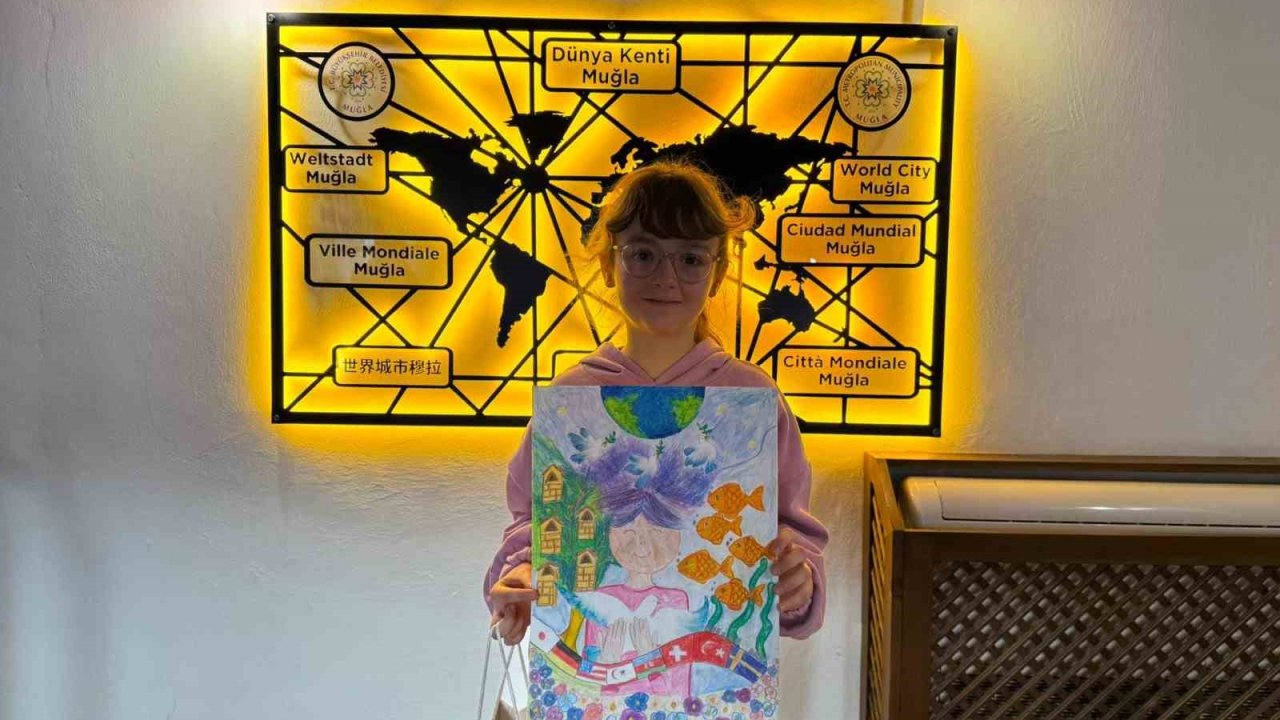 Eseriyle 19 ülke arasından seçildi, barışın renkleri Muğla’dan yükseldi