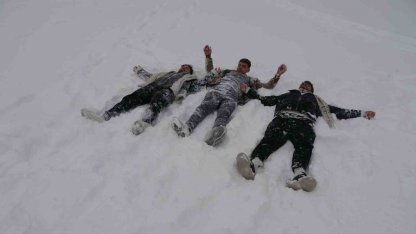 Gaziantep’te kar sevinci