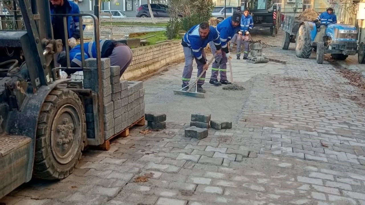 Germencik’te bozulan zeminler onarıldı