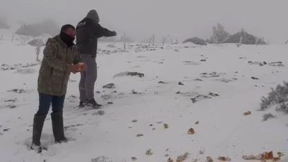 Halkapınar’da kar yağışı etkili oluyor