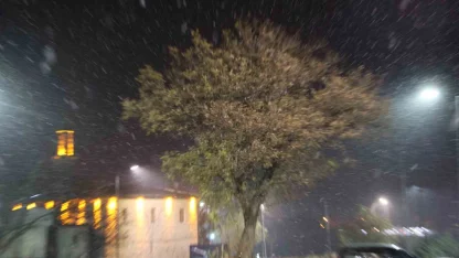 Harput’ta kar yağışı başladı