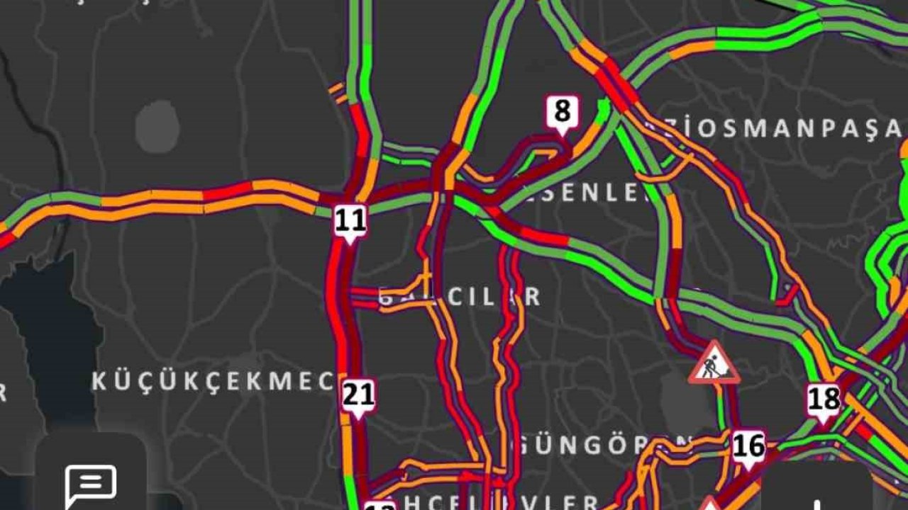 İstanbul’da trafik yoğunluğu akşam saatlerinde yüzde 83’e ulaştı