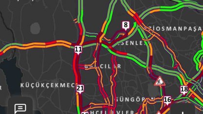 İstanbul’da trafik yoğunluğu akşam saatlerinde yüzde 83’e ulaştı
