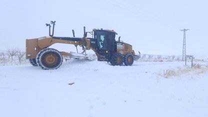 Kahramanmaraş’ın kuzey ilçelerinde kar mücadelesi