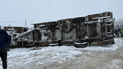 Kar yağışı kazayı beraberinde getirdi