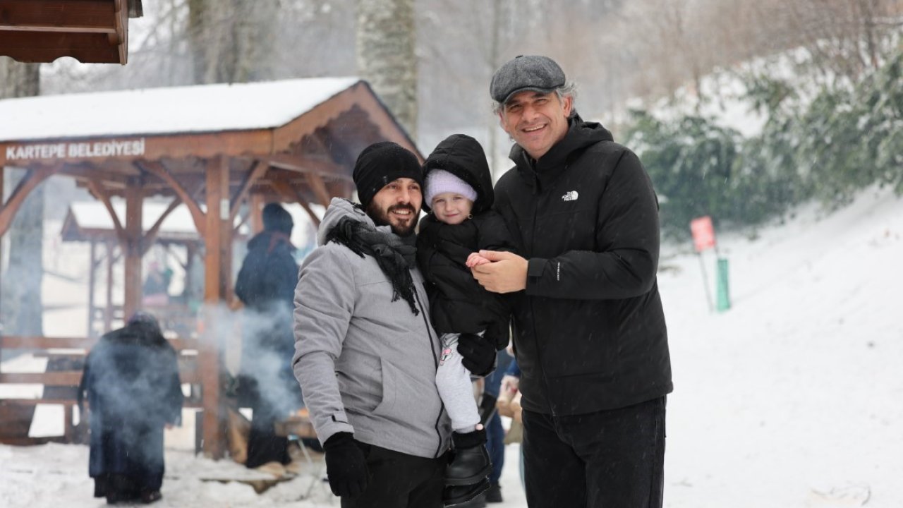 Kartepe’deki mesire alanı kışın da misafirlerini ağırlıyor