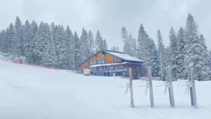 Kastamonu’nun yüksek kesimlerinde kar yağışı etkili oluyor