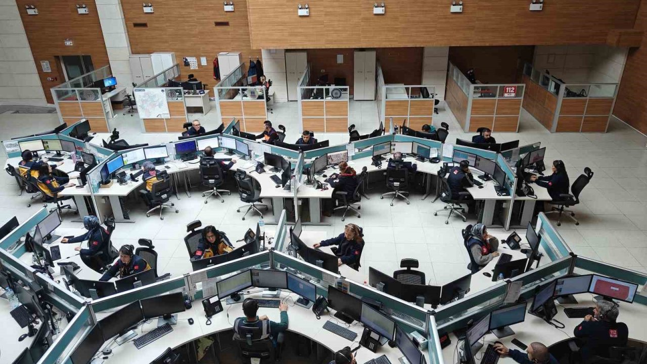 Kayseri 112 Acil Çağrı Merkezi 2025’te 1 milyon 500 bin çağrıyı cevapladı