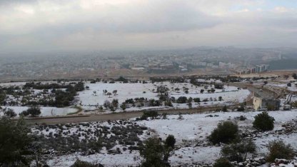 Kilis’in yüksek kesimlerinde kar yağışı etkili oldu