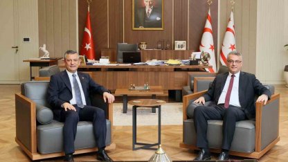 KKTC Cumhurbaşkanı Erhürman, CHP Genel Başkanı Özel’i kabul etti