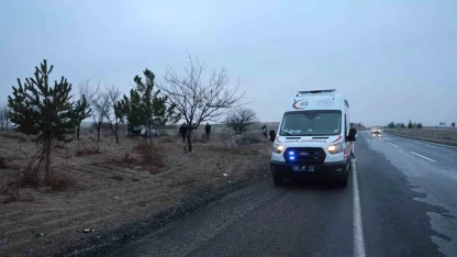 Kontrolden çıkan hafif ticari araç takla attı: 1 yaralı