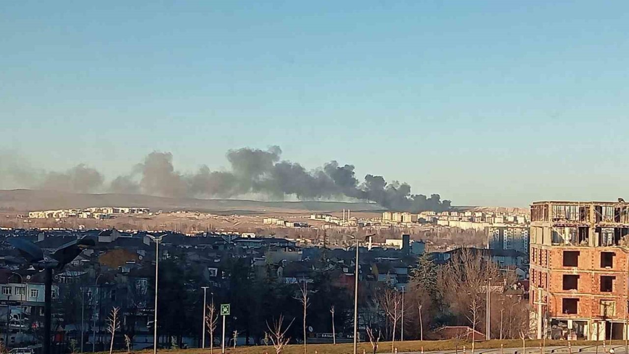 Kütahya’da şantiye yangını