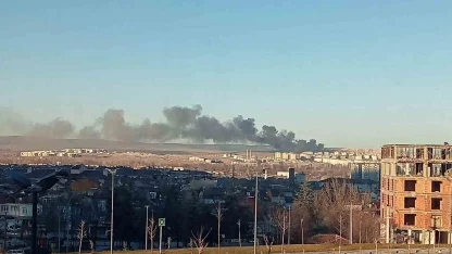 Kütahya’da şantiye yangını