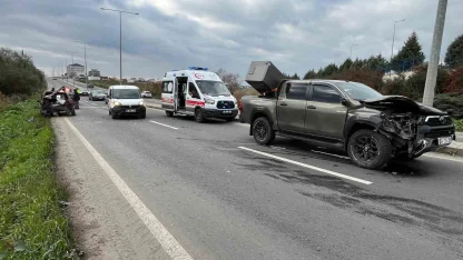 Muratlı Sanayi Sitesi önünde trafik kazası: 1 yaralı