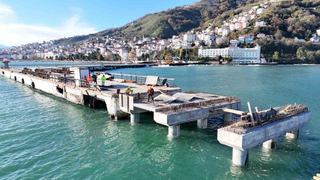 Ordu rıhtımı 410 metreye uzatılıyor: Çalışmaların ardından kruvaziyer gemilerinin gelmesi bekleniyor