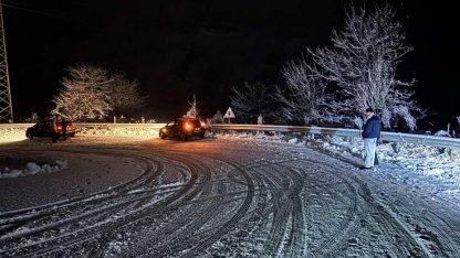 Oylat Kaplıcaları yolu kar nedeniyle kapandı