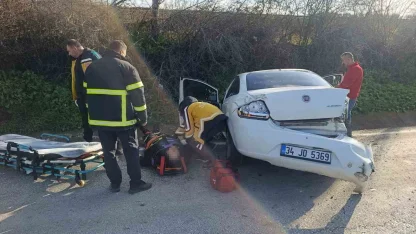Pınarhisar’da trafik kazası: 2 yaralı
