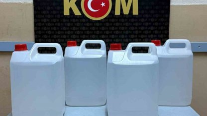 Polis kaçak alkol üretiminde kullanılan etil alkol ele