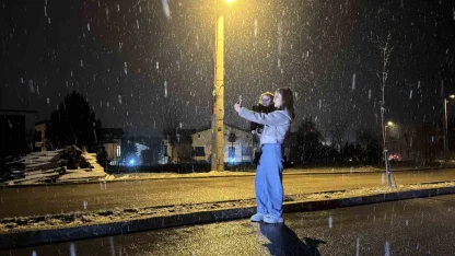 Safranbolu’nun yüksek kesimlerinde kar yağışı etkili olmaya başladı