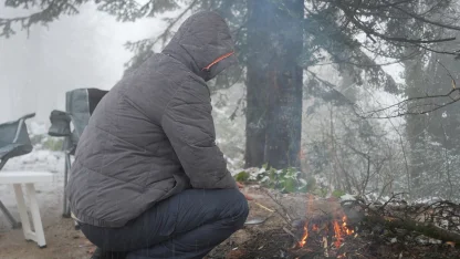 Samanlı Dağları’nın zirvesi beyaza büründü