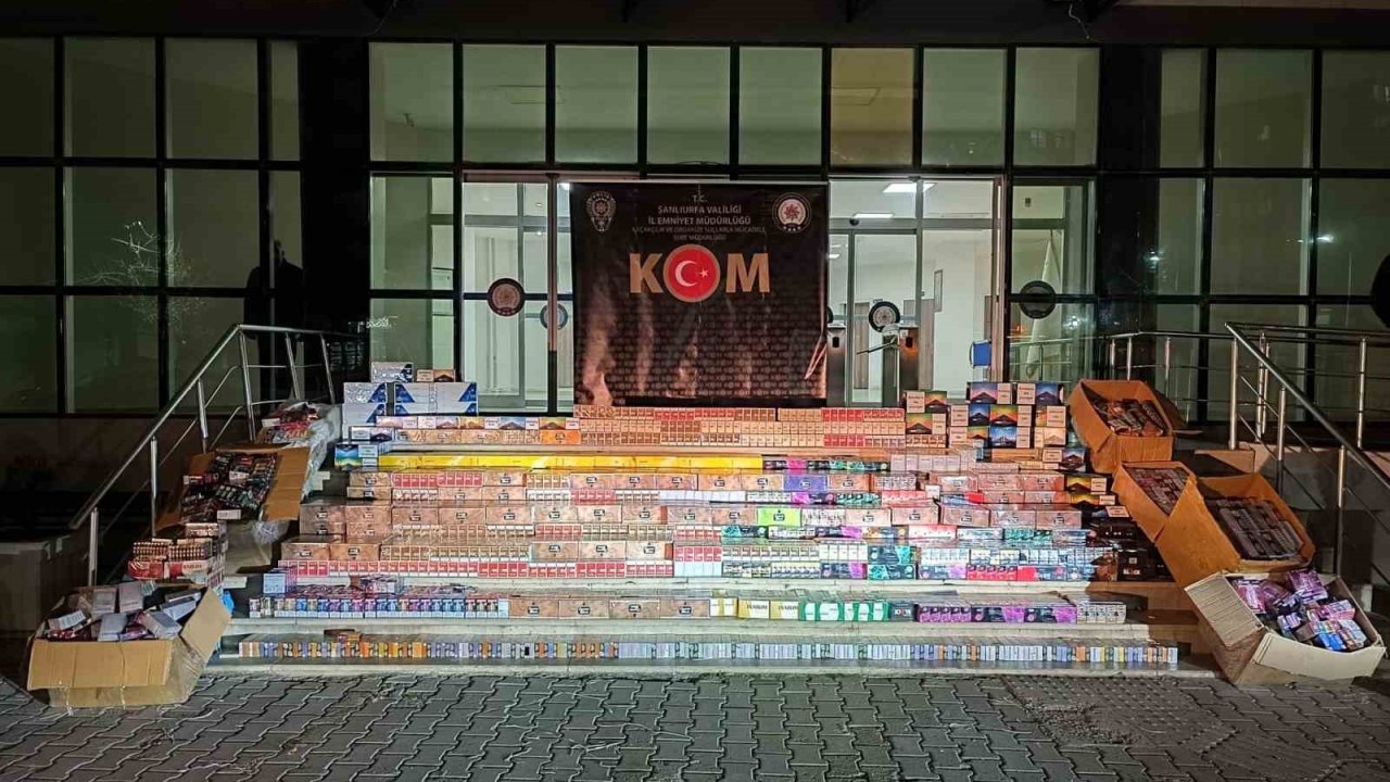 Şanlıurfa’da kaçak sigara operasyonu: 3 gözaltı