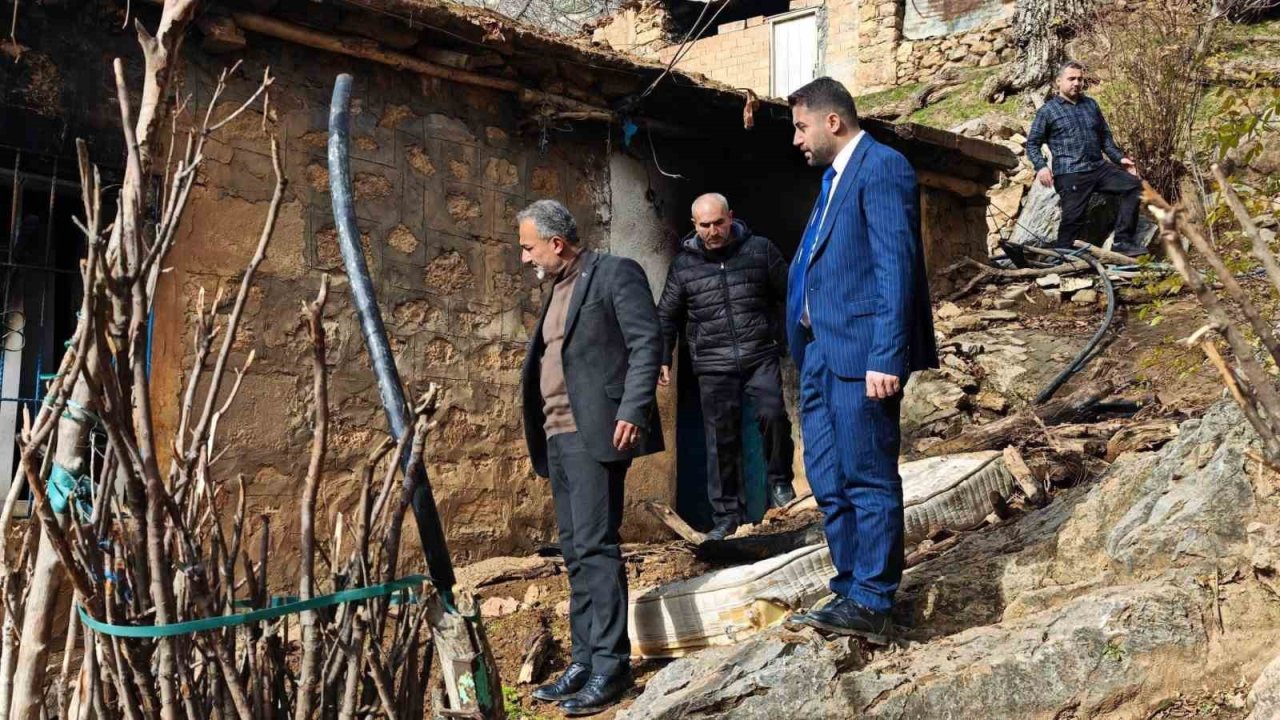 Sason’da yangın mağduru aileye destek