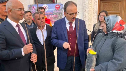 Siirtli çiftçilere 25 bin fıstık ve 4 bin 300 adet Trabzon Hurması fidanı dağıtıldı