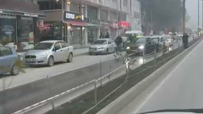 Sinop’ta yola dökülen kaygan madde zincirleme kazaya neden oldu