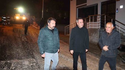 Sungurlu’da sıcak asfalt mesaisi gece-gündüz devam ediyor