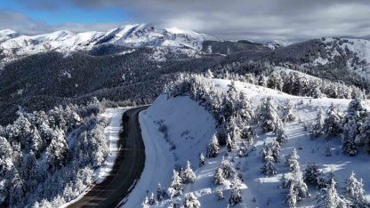 Sürücülerin korkulu rüyası Tersun Dağı’nda kartpostallık görüntüler
