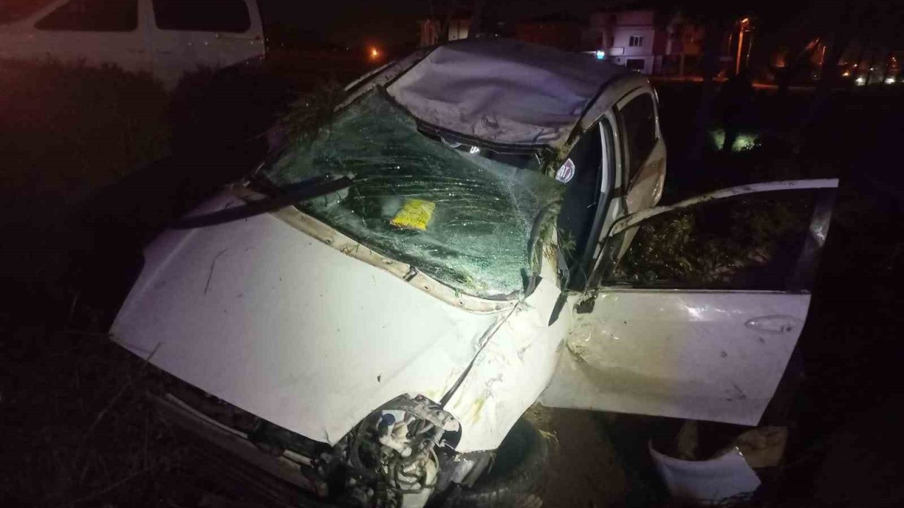 Tekirdağ’da alkollü sürücü su kanalına uçtu