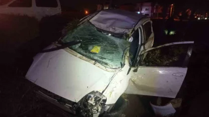 Tekirdağ’da alkollü sürücü su kanalına uçtu