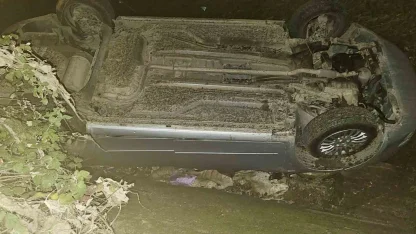 Tokat’ta otomobil su kanalına düştü: 1 yaralı