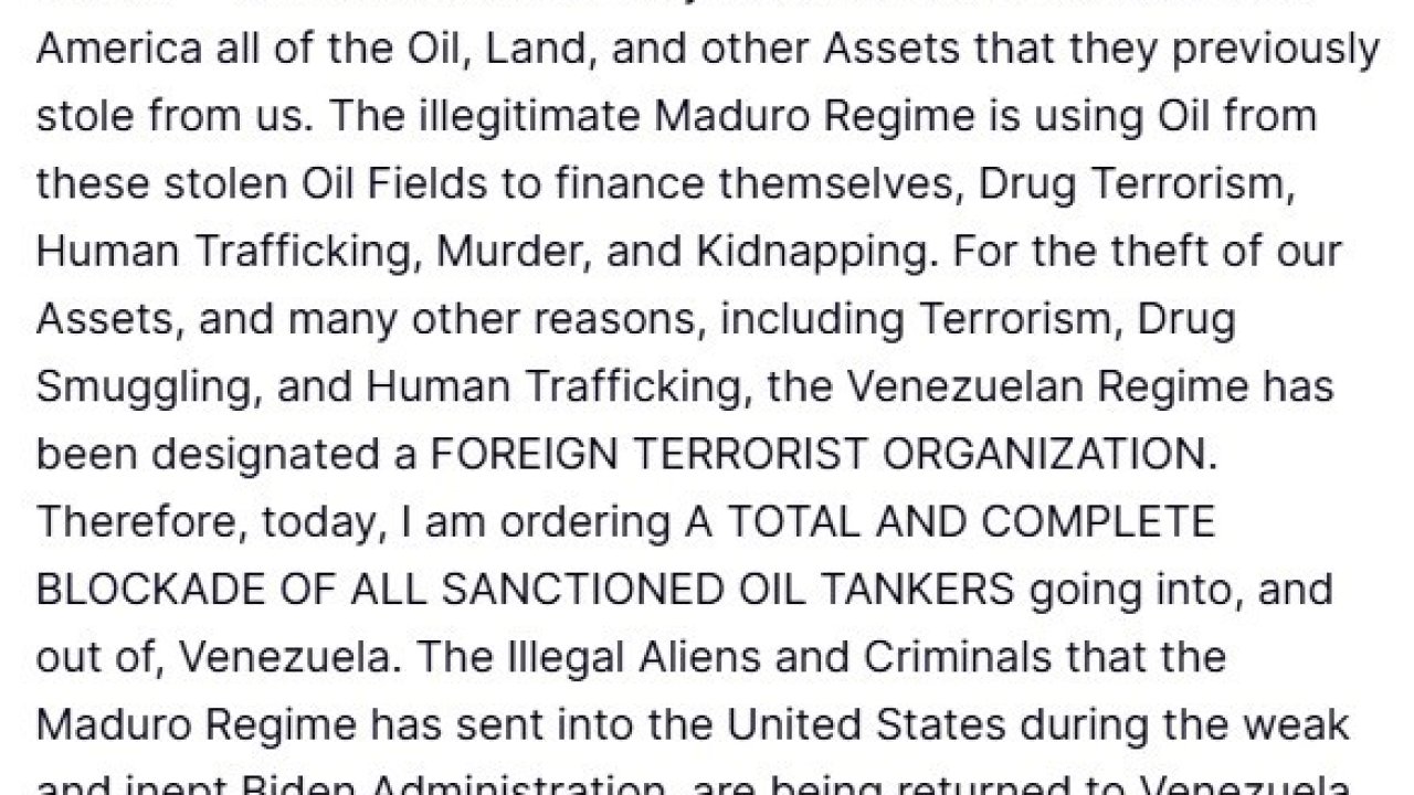Trump, Venezuela rejiminin "Yabancı Terör Örgütü" olarak tanımlandığını açıkladı