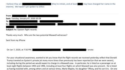 Yeni Epstein belgeleri yayınlandı: Trump, Epstein’ın özel jetinde defalarca uçmuş