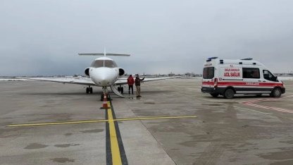 Yenidoğan bebek uçak ambulansla Konya’ya sevk edildi