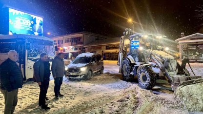 Akçadağ Belediyesi’nin kar mesaisi sürüyor